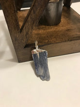 Load image into Gallery viewer, Blue Kyanite Amethyst Crystal Point Pendant