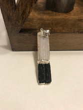 Load image into Gallery viewer, Selenite and Black Tourmaline Pendant