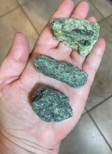 Load image into Gallery viewer, Diopside Rough Raw Crystal Green each

