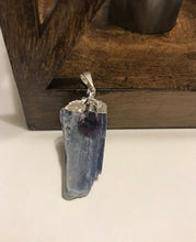 Load image into Gallery viewer, Blue Kyanite Amethyst Crystal Point Pendant
