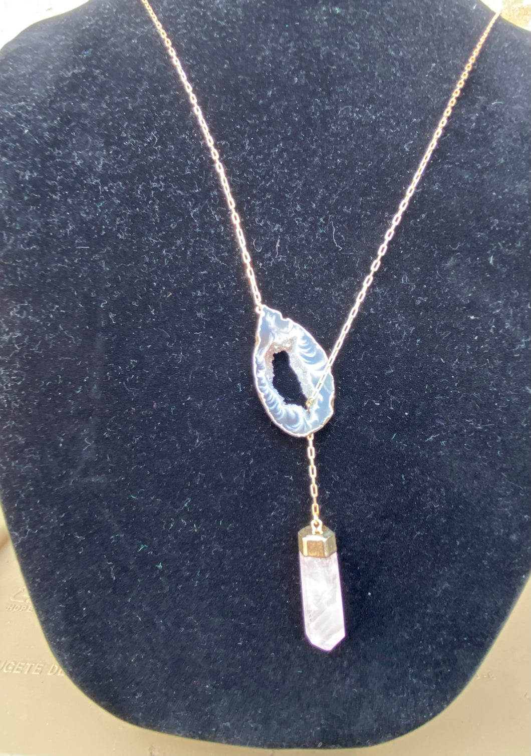 Rose Quartz Pendulum Necklace