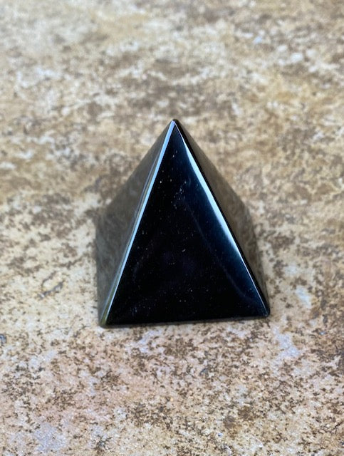 Golden Sheen Obsidian Pyramid